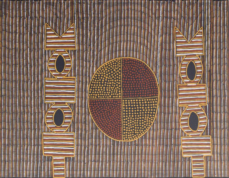 Tutini (Pukumani Pole) - Painting - JANELLE MUNGATOPI
