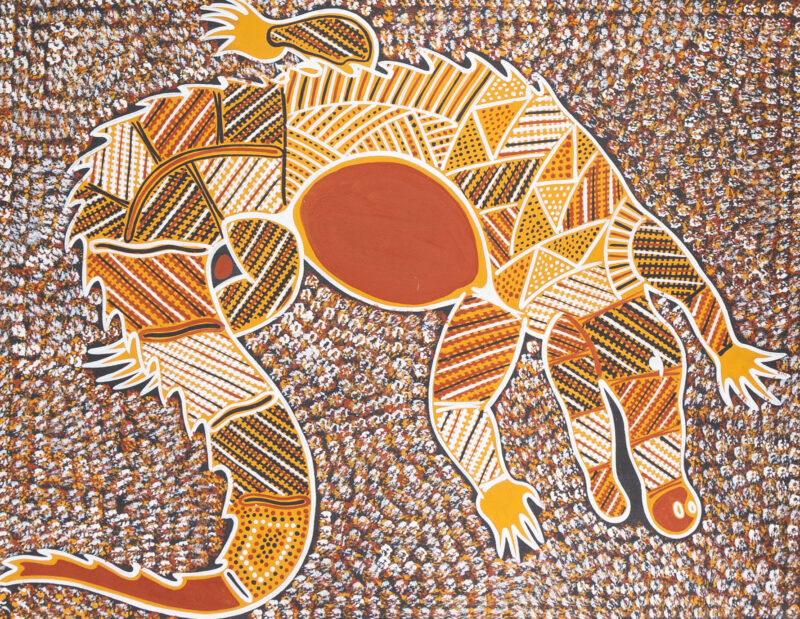 Yirrikipayi (Crocodile) - Painting - Patrick Freddy Puruntatameri