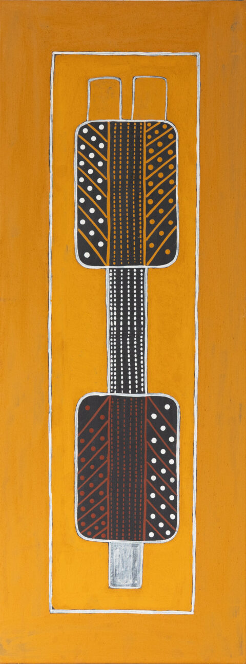 Tutini (Pukumani Pole) - Painting - Jimmy Mungatopi