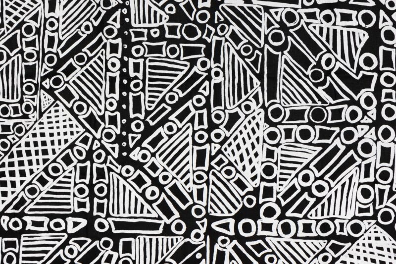 Michelle Woody, Jilamara design on Hanky Linen -  -