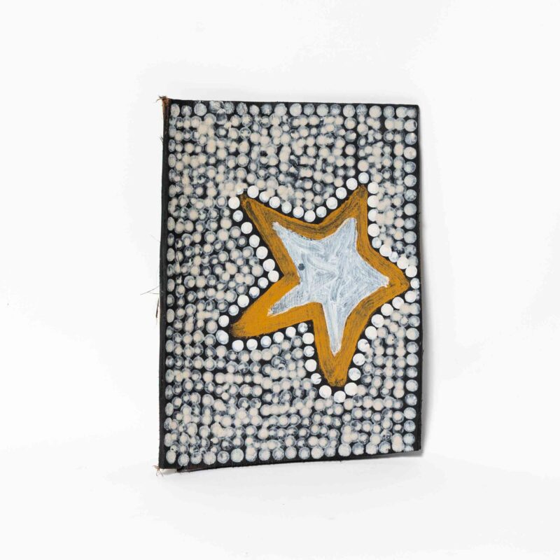 Japarra and Japalinga (Moon and Stars) - Stringybark Painting - Neil Black