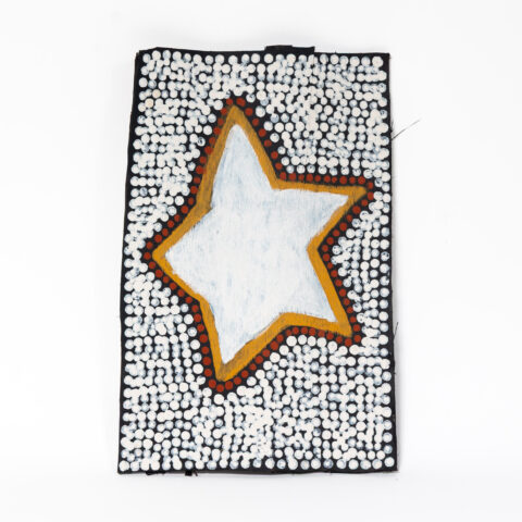 Japarra and Japalinga (Moon and Stars) - Stringybark Painting - Neil Black