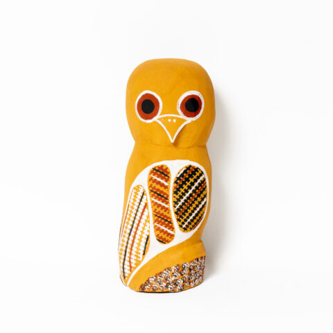 Jurrukukuni (Boobook Owl) - Ironwood Carving - Patrick Freddy Puruntatameri