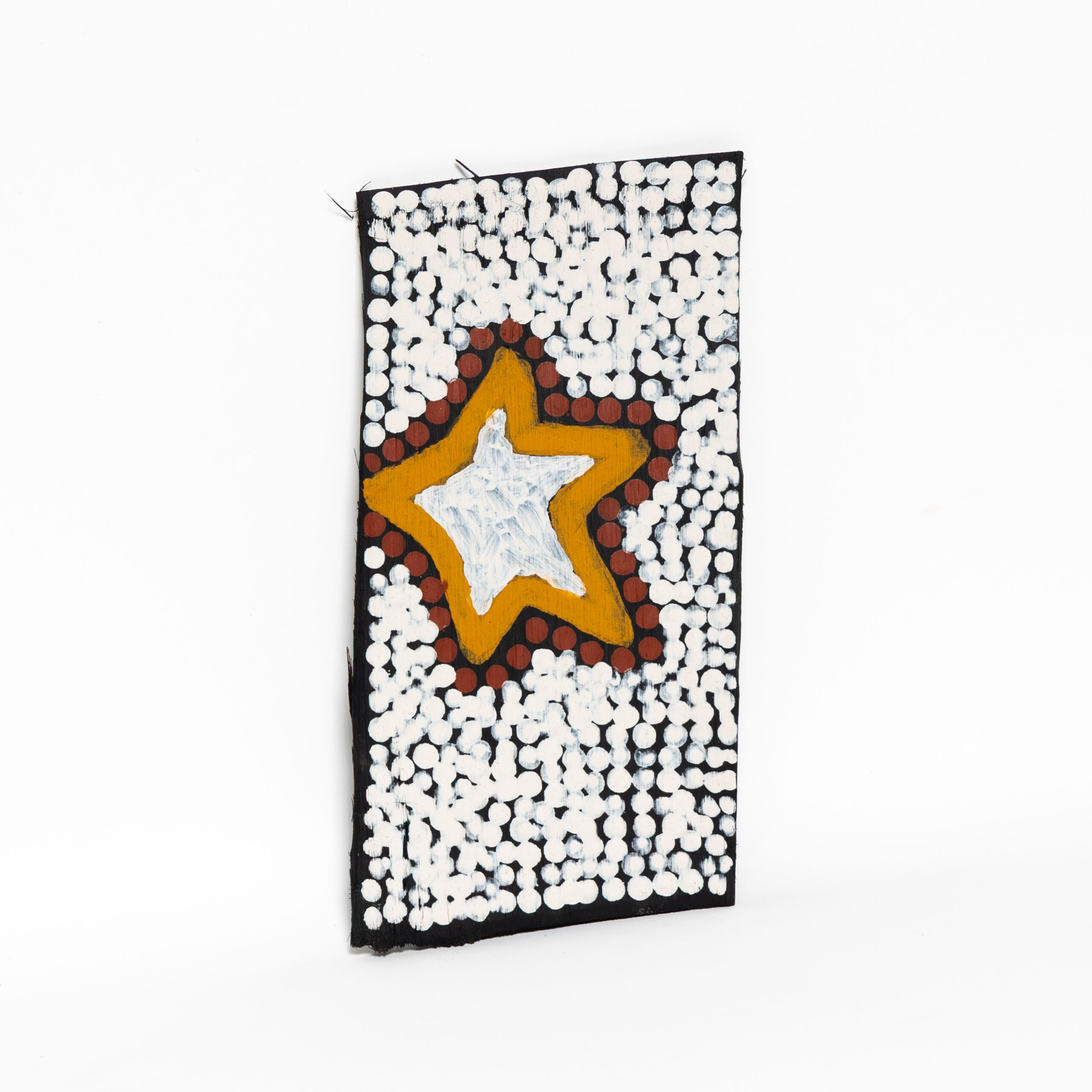 Japarra and Japalinga (Moon and Stars) - Stringybark Painting - Neil Black