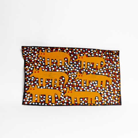 Ngini Ngawila Yoyi (Tiwi Totems) - Stringybark Painting - Nancy Marie Kerinauia