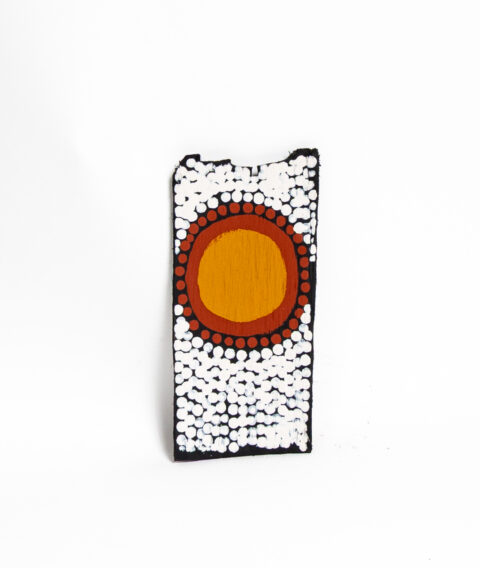 Japarra and Japalinga (Moon and Stars) - Stringybark Painting - Neil Black