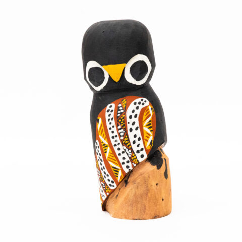 Jurrukukuni (Boobook Owl) - Ironwood Carving - Walter Brooks