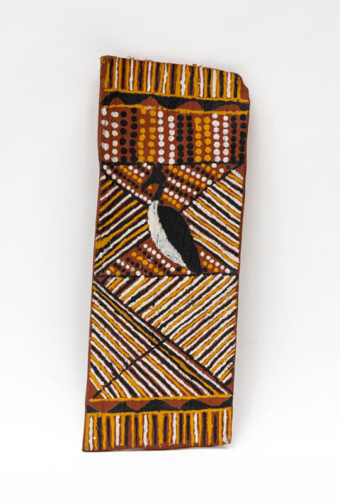 Mayimampi (Magpie Goose m) - Stringybark Painting - David Freddy (Busta) Puruntatameri