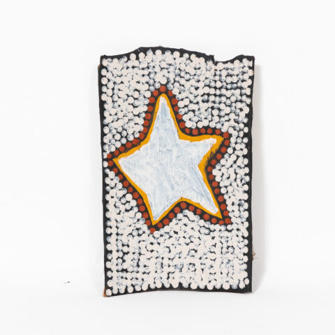 Japarra and Japalinga (Moon and Stars) - Stringybark Painting - Neil Black