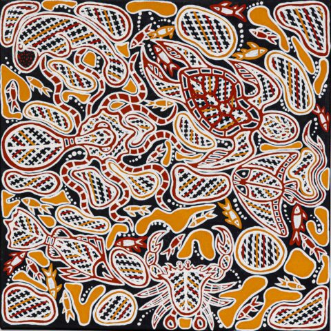 Pumpuni Jilamara (Good design) - Painting - Miniyampi Gerard Bush