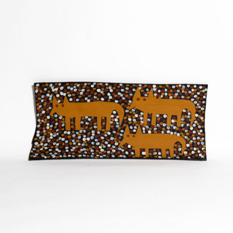 Ngini Ngawila Yoyi (Tiwi Totems) - Stringybark Painting - Nancy Marie Kerinauia