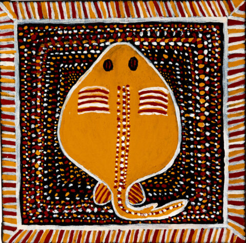 Kirluwarringa (Stingray) - Painting - Mary Therse Watapayu Munkara