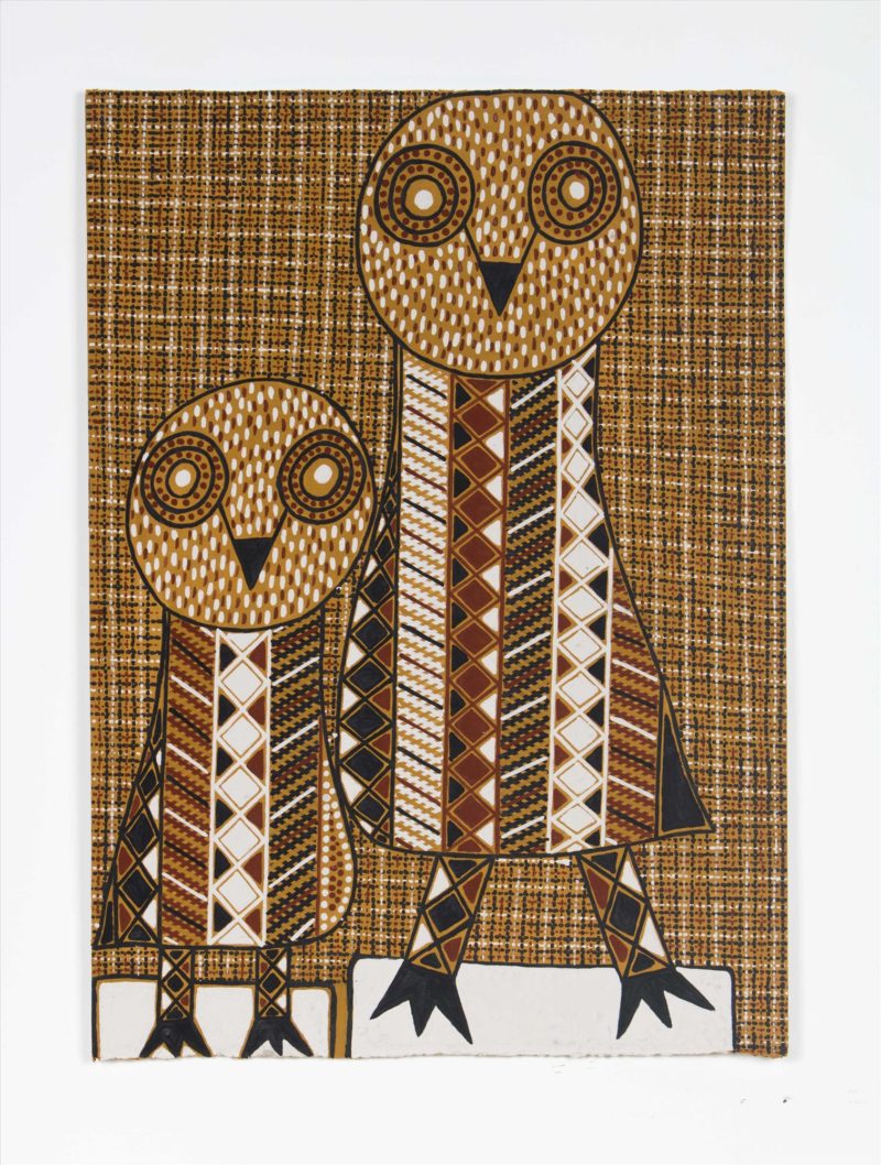 Tjurukukuni (Owl) - Painting - Janice Murray Pungautiji