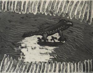 Yirrikipayi (Crocodile) - Print - Bruce Mungatopi