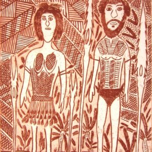 Waiai (Bima) and Purukuparli - Print - Patrick Freddy Puruntatameri