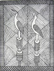 Tutini (Pukumani Pole) - Print - Nicholas  Mario