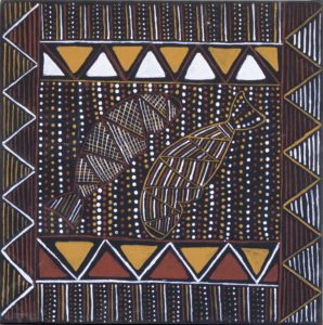 Mantuwujini (Dugong) - Painting - Edwina  Moreen