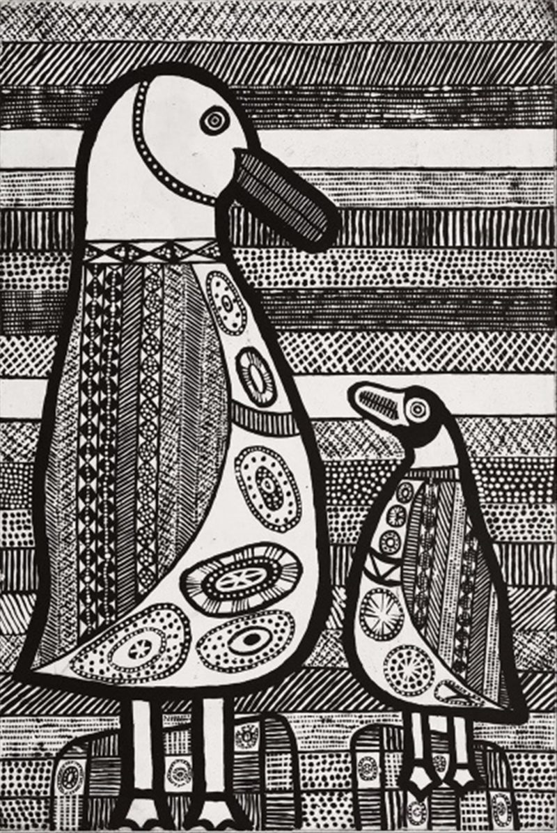Tirrintirri (Burdekin Ducks) - Etching Prints - Janice Murray Pungautiji