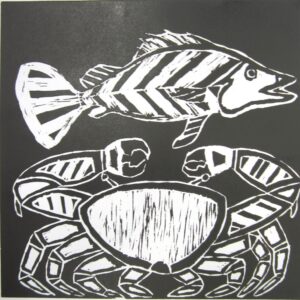 fish and crab - Print - John Anthony Wuribudiwi Wilson
