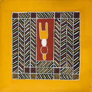 Tutini (Pukumani Pole) - Painting - Jimmy Mungatopi