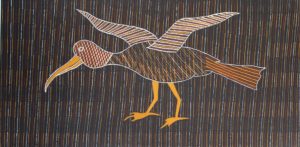 Tokwampini, the bird. - Painting - Tina Patlas