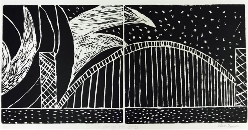 Tiwi japalinga over Sydney - Print - Glen Farmer Illortaminni Tjipomurrayl