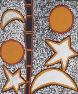 Japarra and Japalinga (Moon and Stars) - Painting - Neil Black
